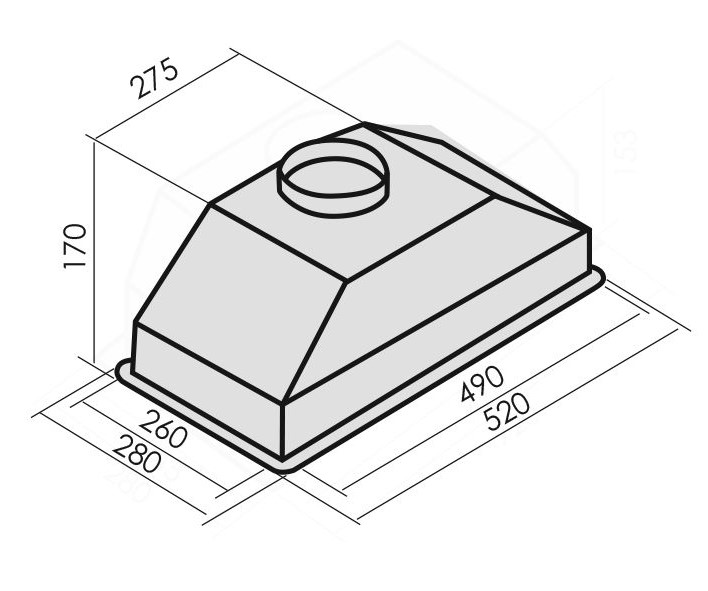 9185538 Вытяжка полновстраиваемая LAUF MARS 600 черный STDN-0055308 - Вид №6