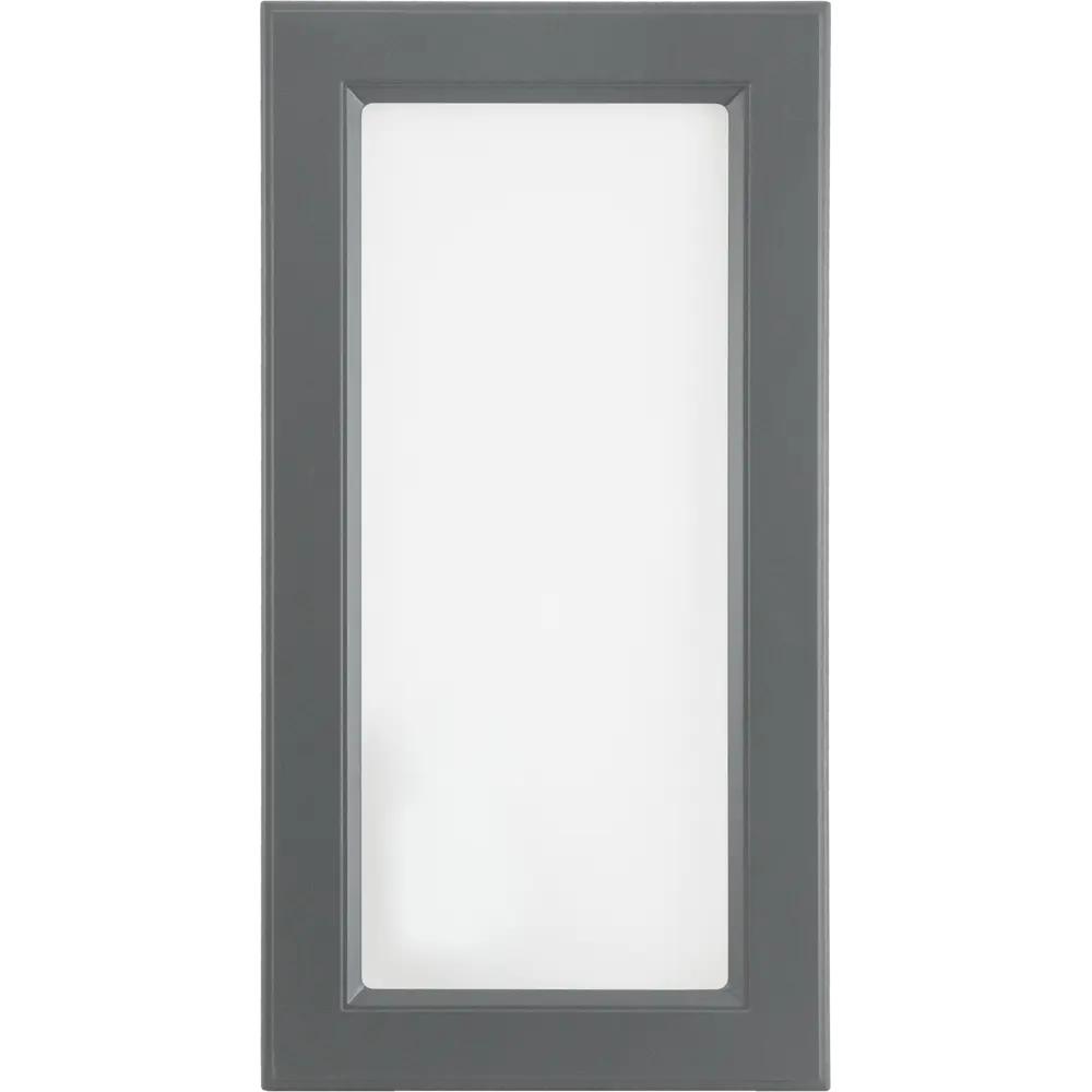 Фасад со стеклом Мегион 39.7x76.5 см Delinia ID МДФ цвет темно-серый STLM-2199203 - Вид №1