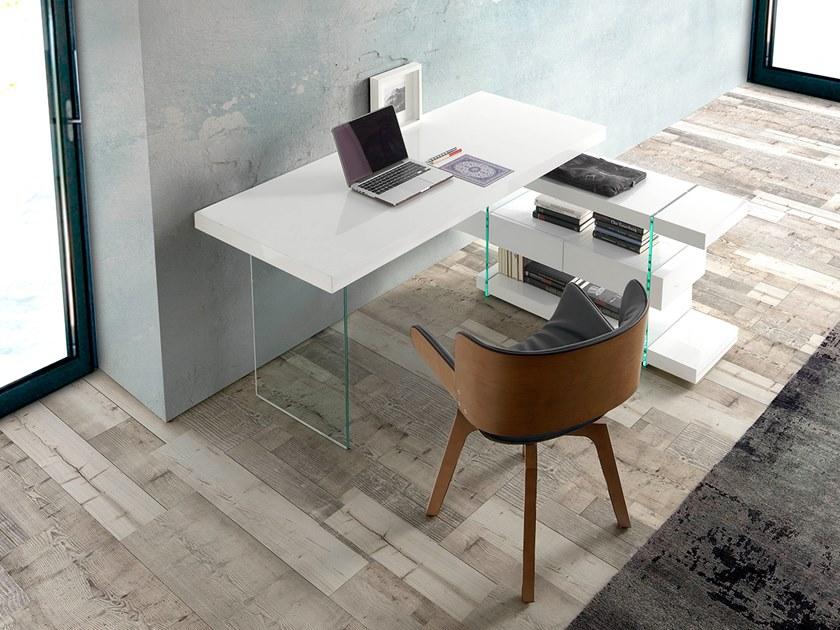 Angel Cerdá Письменный стол из дерева и стекла с ящиками Urban deco 3002 Angel Cerda - Вид №3