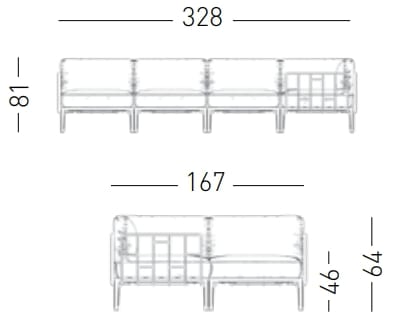 5-местный тканевый секционный диван GABER Enjoy ARCH-00029072 - Вид №9