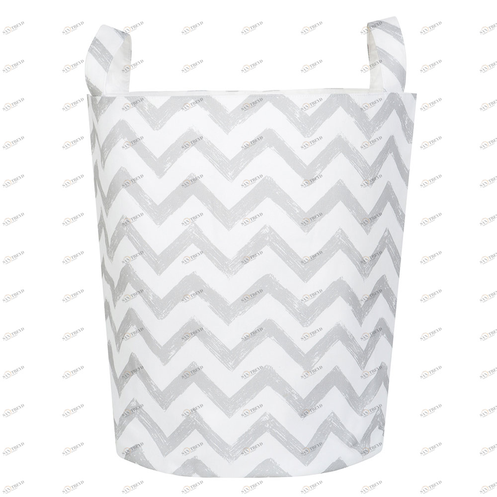 Корзина для игрушек тканевая Grey Zigzag VAMVIGVAM GREY ZIGZAG 281545 Серый Santreyd 