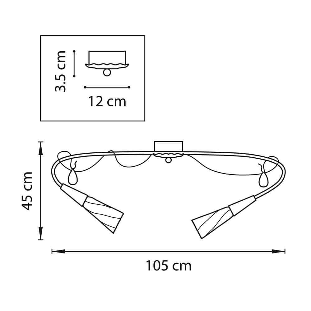 Потолочная люстра Lightstar Aereo 711121 LIGHTSTAR ДИЗАЙНЕРСКИЕ 00-3888604 Белый  - Вид №1