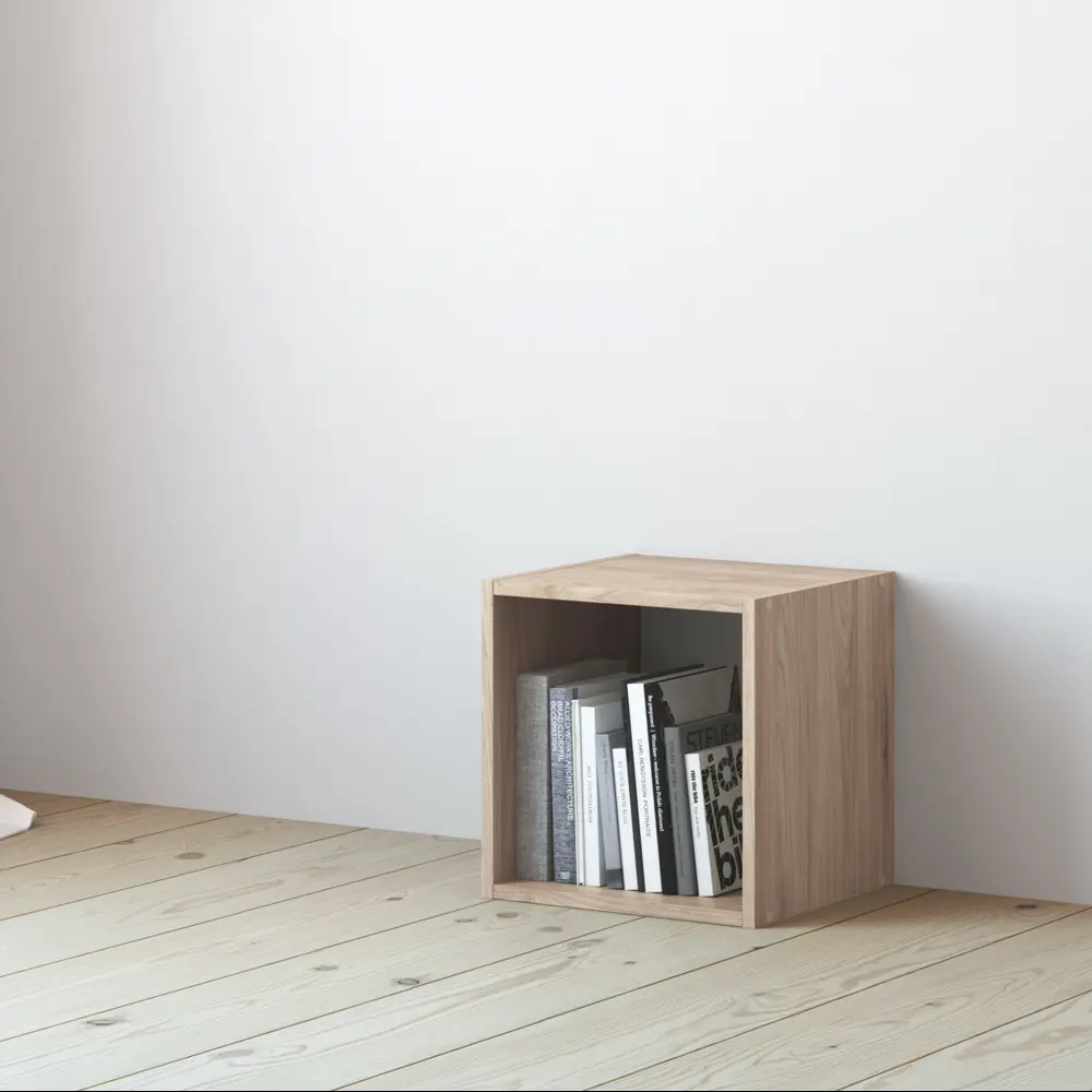 Стеллаж Spaceo KUB 1 секция 36x36.1x31.7 см ЛДСП цвет гикори джексон STLM-2159805