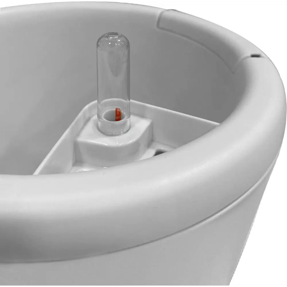 Горшок цветочный с автополивом Ingreen ø16 h18.6 см v2 л с автополивом пластик белый Munchen STLM-2016802 - Вид №3