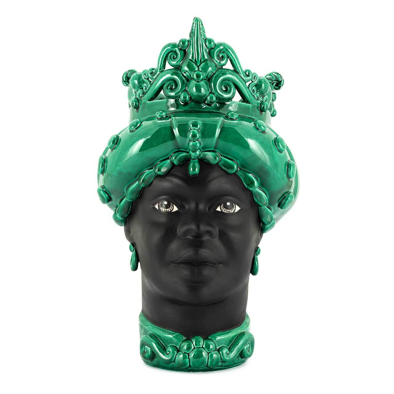 201141-70 ABHIKA ВАЗА MORO LADY MED. МАТ H45 GREEN  - Вид №1