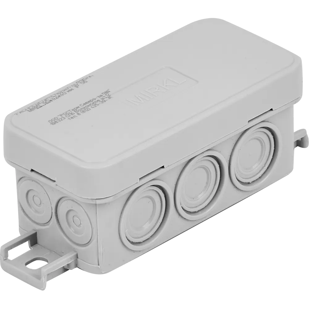 Распределительная коробка открытая Mirkl D 90x42x40 мм 10 вводов IP56 цвет серый Santreyd STLM-2055459