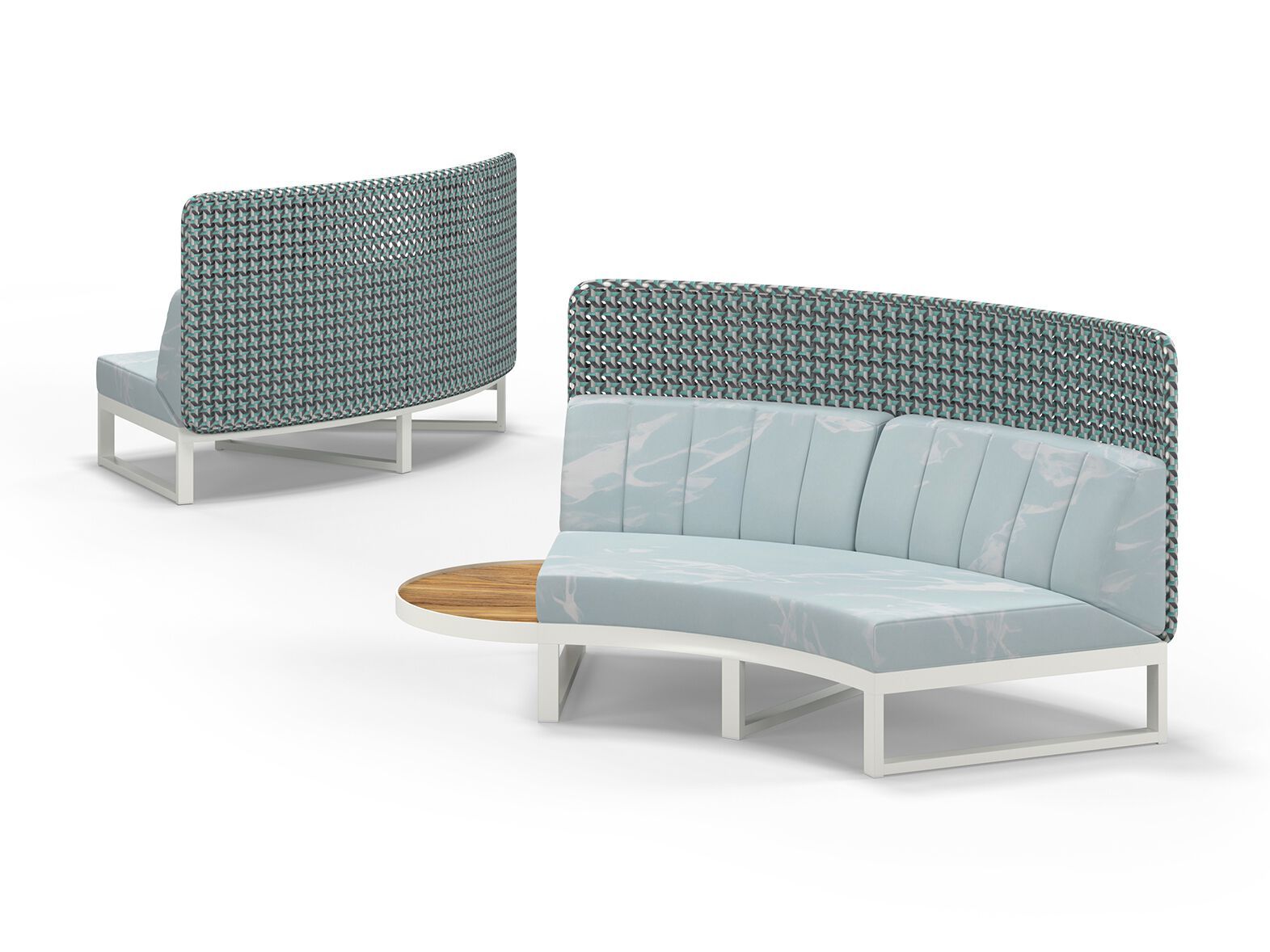 Модульный изогнутый садовый диван с высокой спинкой MAMAGREEN Munia ARCH-00078079 - Вид №3