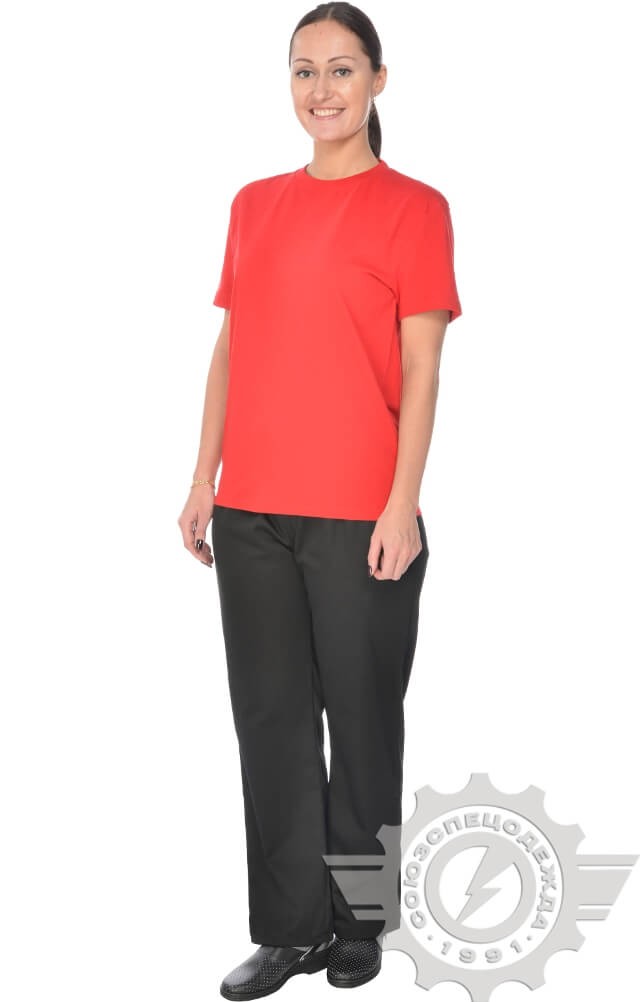 4958104 Футболка красная  Одежда для официантов  размер XS (42-44) Спецодежда  - Вид №9