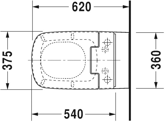 253759 Подвесной унитаз настенный Белый Duravit Durastyle Германия - Вид №6