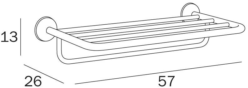 INDA® Полка для ванной из металла Hotellerie sun-id-1426244 - Вид №2