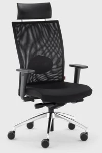 Viganò Кресло руководителя из ткани с подлокотниками Queen mesh