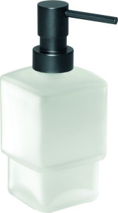 5455(SN) Gedy G-Lounge, настольный стеклянный дозатор, помпа цвет черный матовый