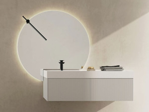 Деревянный подвесной шкаф для умывальника Ed Ocritech со встроенной раковиной