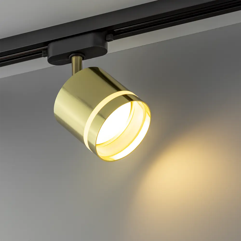 Трековый светильник спот поворотный Ritter Artline 85x80мм под лампу GX53 до 4м² металл/пластик цвет золото STLM-2016806 - Вид №1