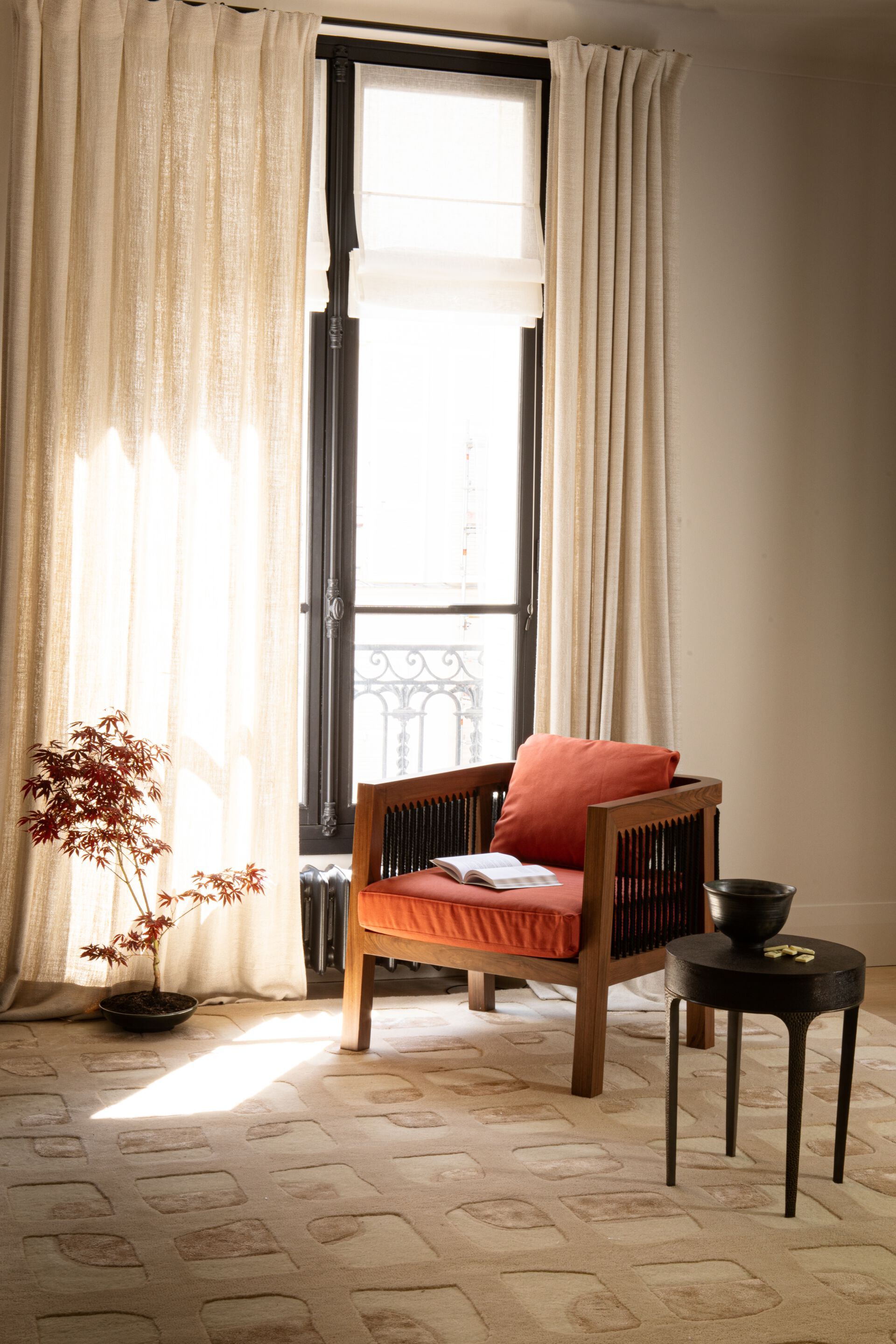 Прямоугольный ковер из бамбукового шелка и шерсти REDA AMALOU DESIGN ARCH-00008398 - Вид №1