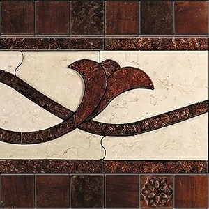 БОРДЮР ИЗ МРАМОРА LI-4 SKALINI FLORAL