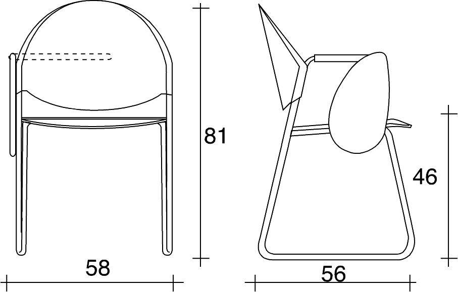 TALIN Тканевый стул для конференций с подлокотниками с клапаном Delfi sun-id-1407474 - Вид №1