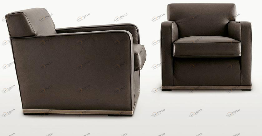 Maxalto Мягкое кожаное кресло с подлокотниками Imprimatur sun-id-1501345