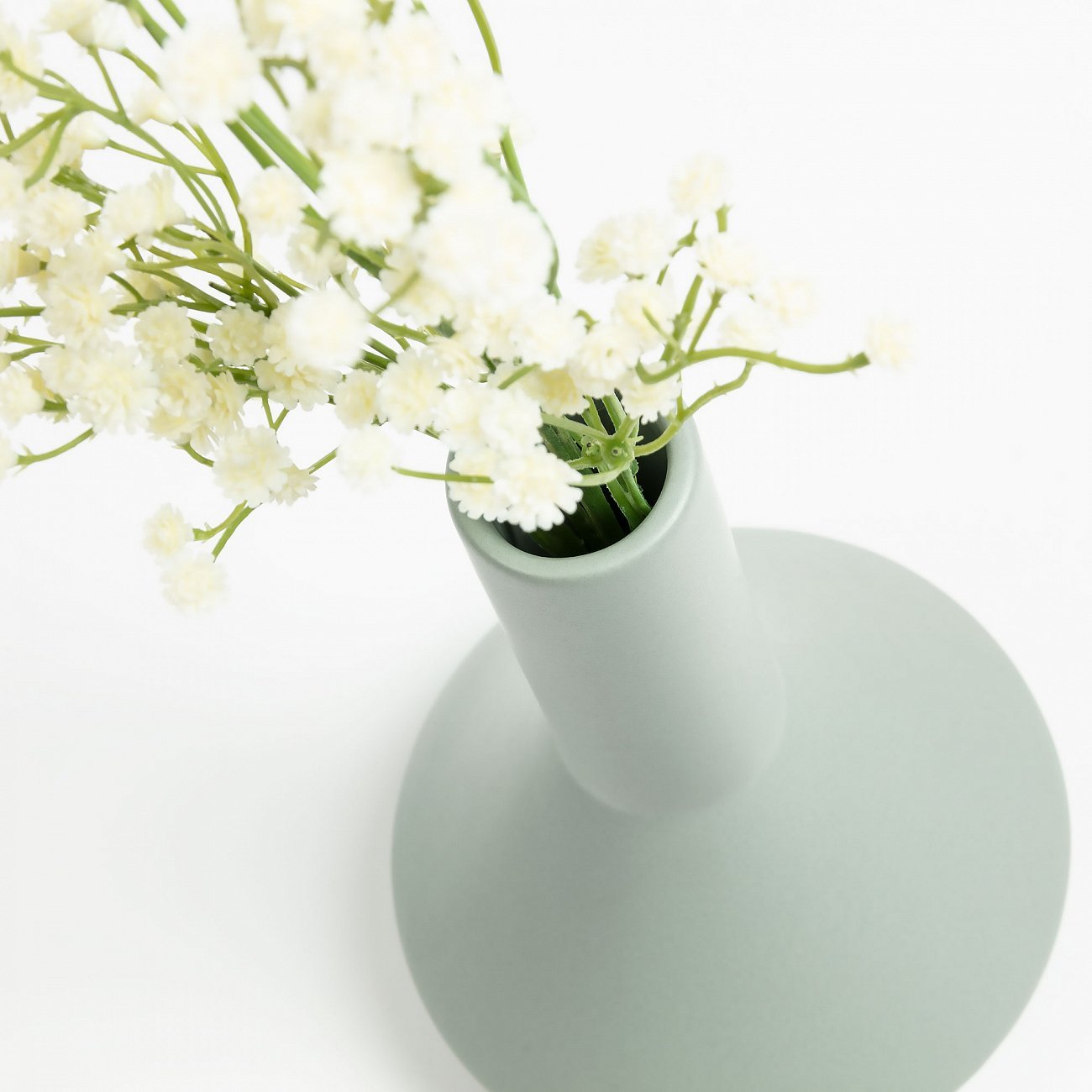 Ваза керамическая с узким горлом светло-зеленая 20 см Loretta от La Forma LA FORMA LORETTA 343219 Зеленый  - Вид №1