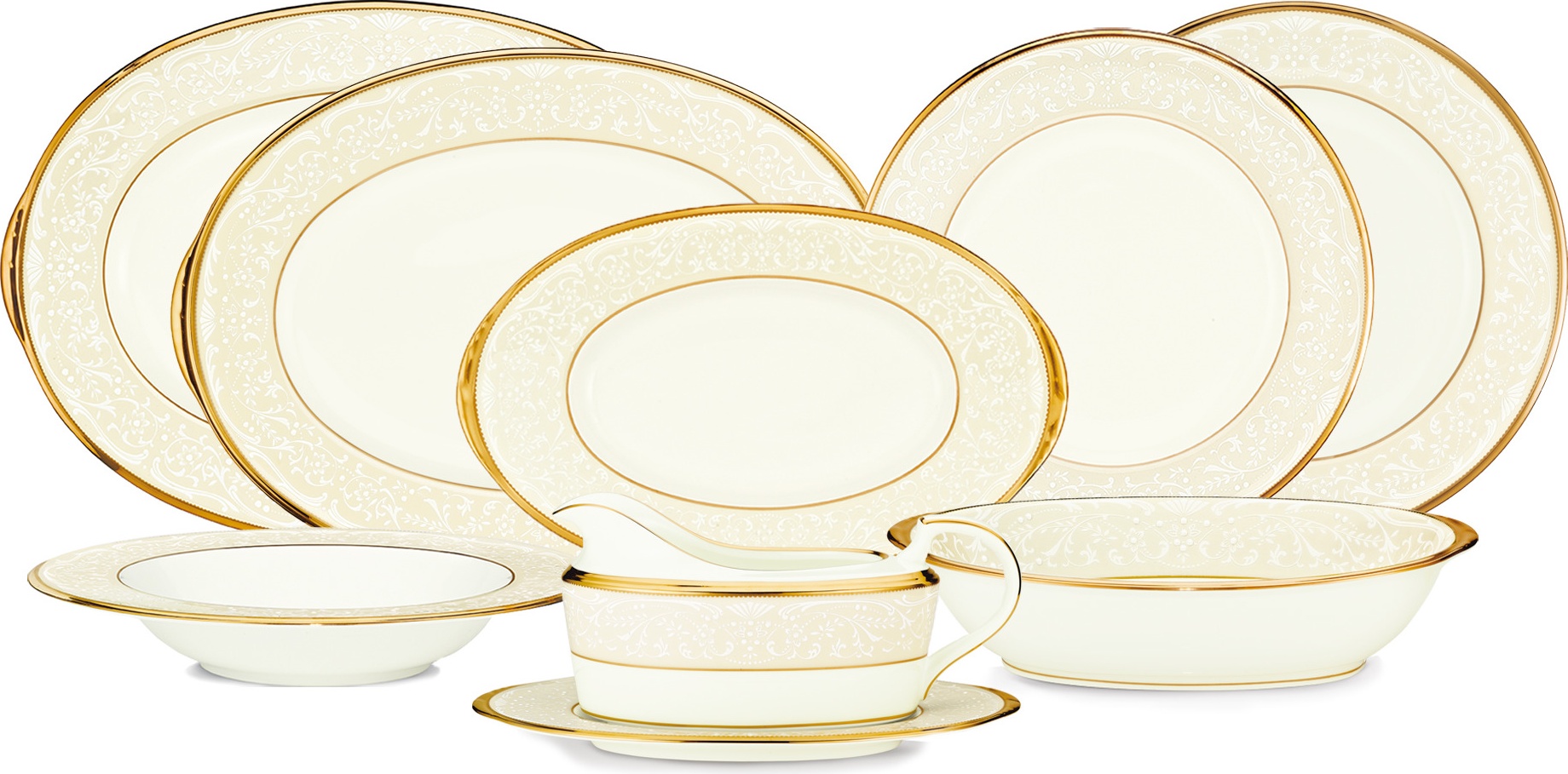 10671265 Noritake Сервиз столовый Noritake Белый дворец на 6 персон 23 предмета Фарфор 
