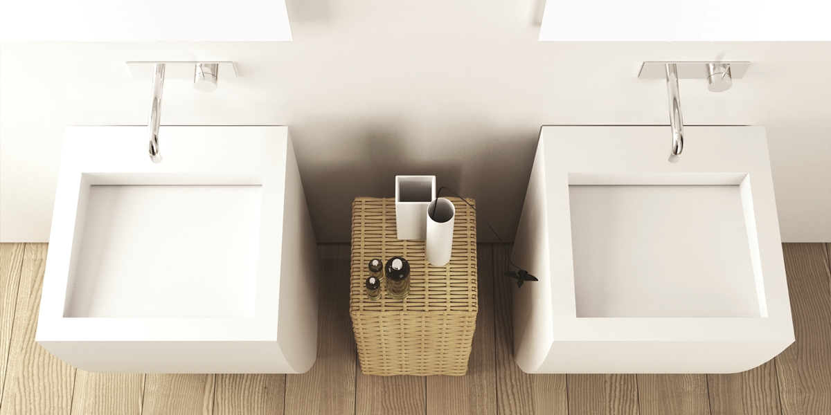 LTJ07185 Накладная раковина на столешницу  квадратная MOMA Design  - Вид №1