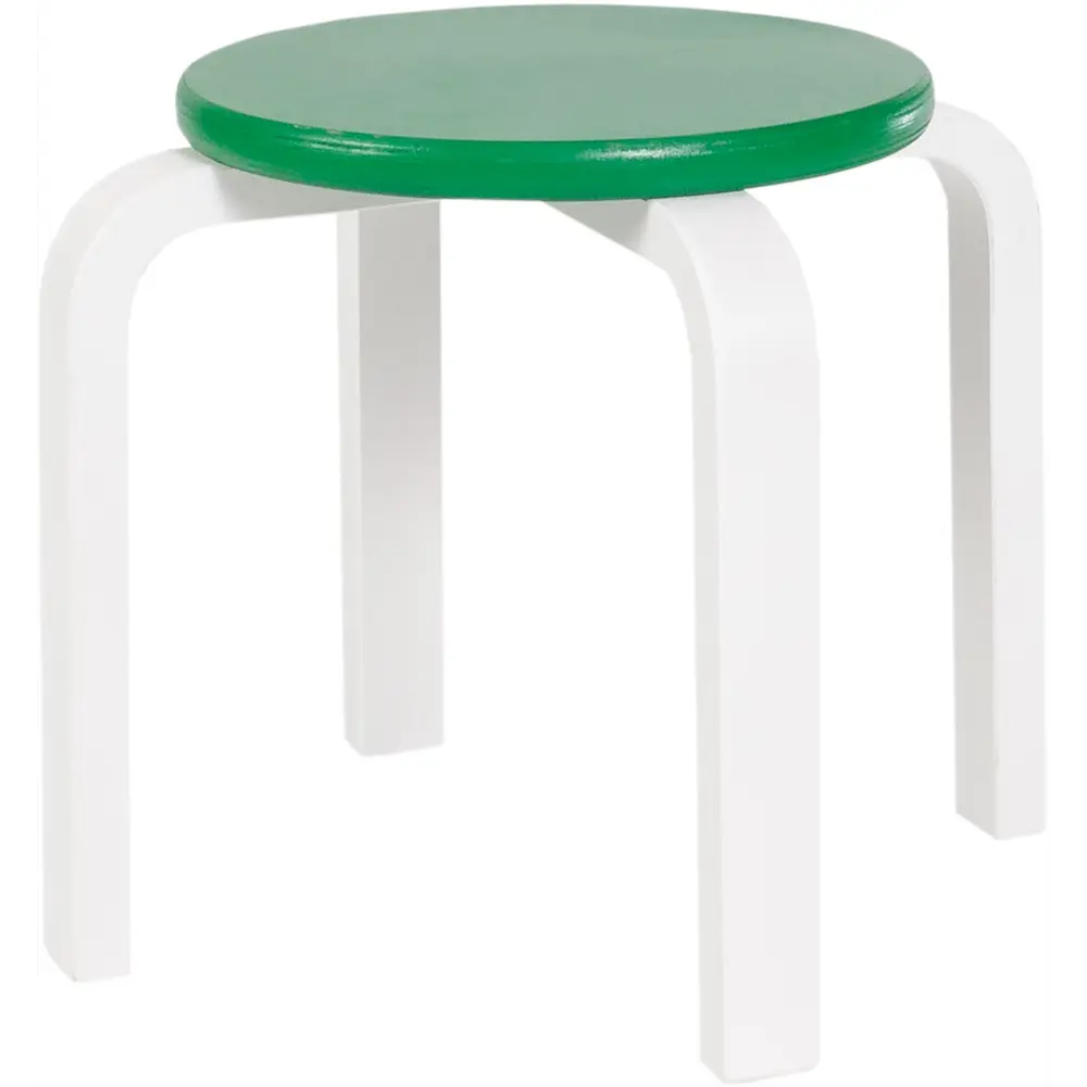 Табурет детский Ромашка 36x26x36 см дерево цвет бело-зеленый Santreyd STLM-2155340