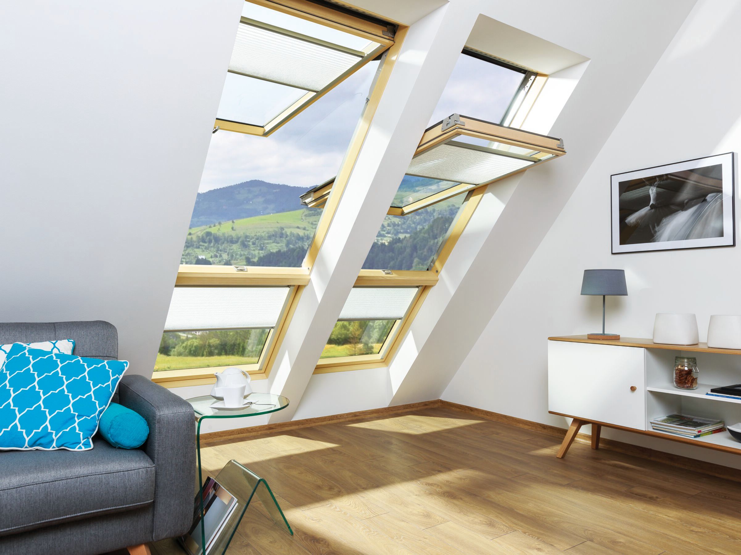 Окно с парящей крышей и vasistas из сосны Fakro FPP-V PRESELECT MAX ARCH-00003408