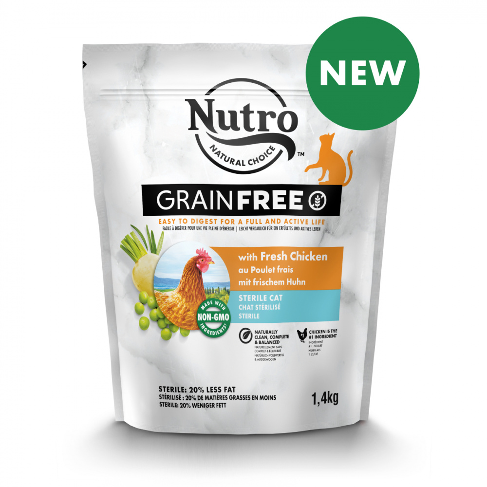ПР0059469 Корм для кошек для стерилизованных, со свежей курицей и экстрактом розмарина сух. 1,4кг NUTRO  - Вид №1