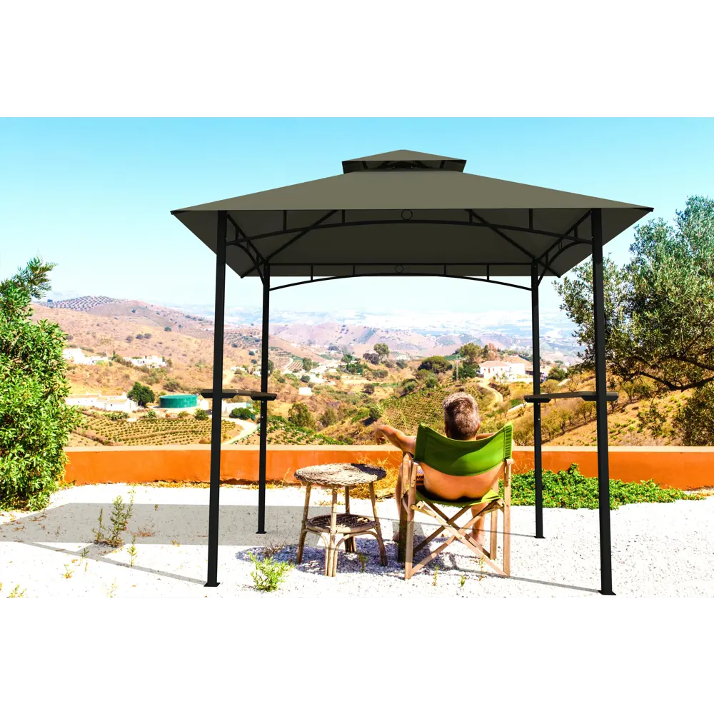 Шатер садовый Аромат 2.45х1.52х2.56 м сталь серый (без штор) Santreyd STLM-2185317 - Вид №2