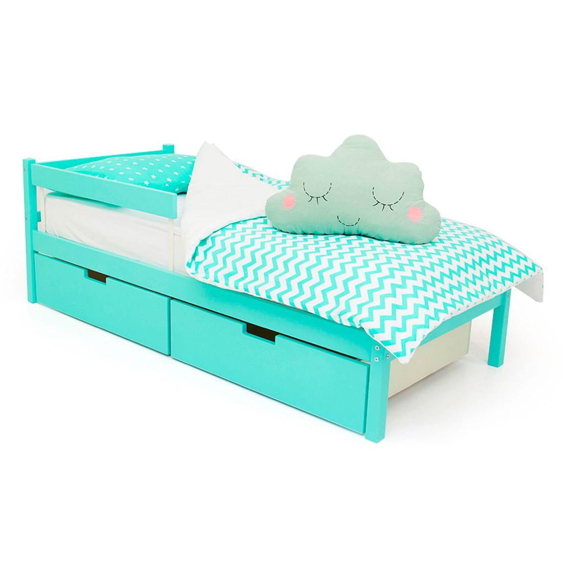 Детская кровать Svogen classic мятная БЕЛЬМАРКО  326797 Голубой Santreyd  - Вид №6