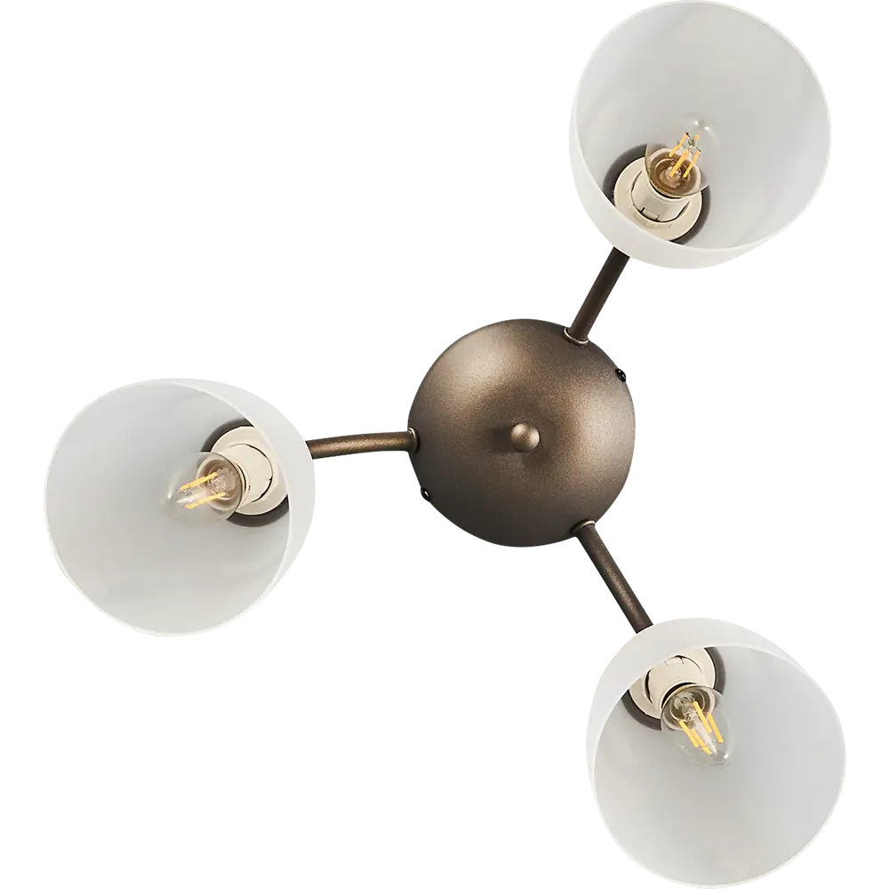 Люстра потолочная «Найс дарк», 3 лампы, 6 м², цвет бронзовый графит Vitaluce STLM-2063820 - Вид №1