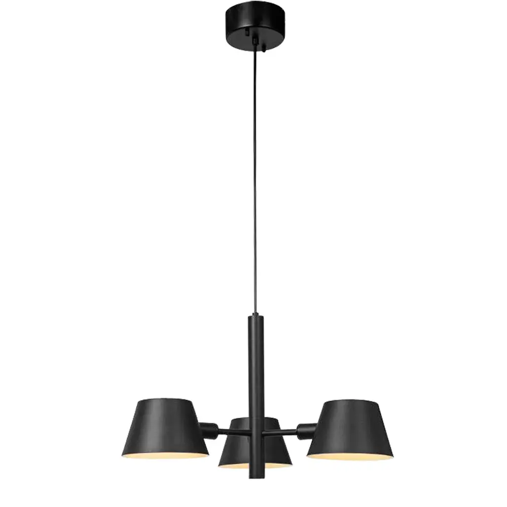 Светильник подвесной PL-576-3 C02 3 лампы 20 м² цвет черный CAMELION STLM-2008242