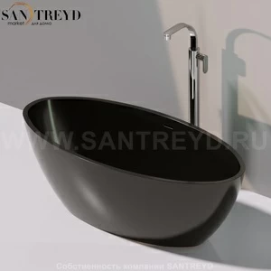 Flaminia APP Ванна свободностоящая 150 см черная AP150V.9017