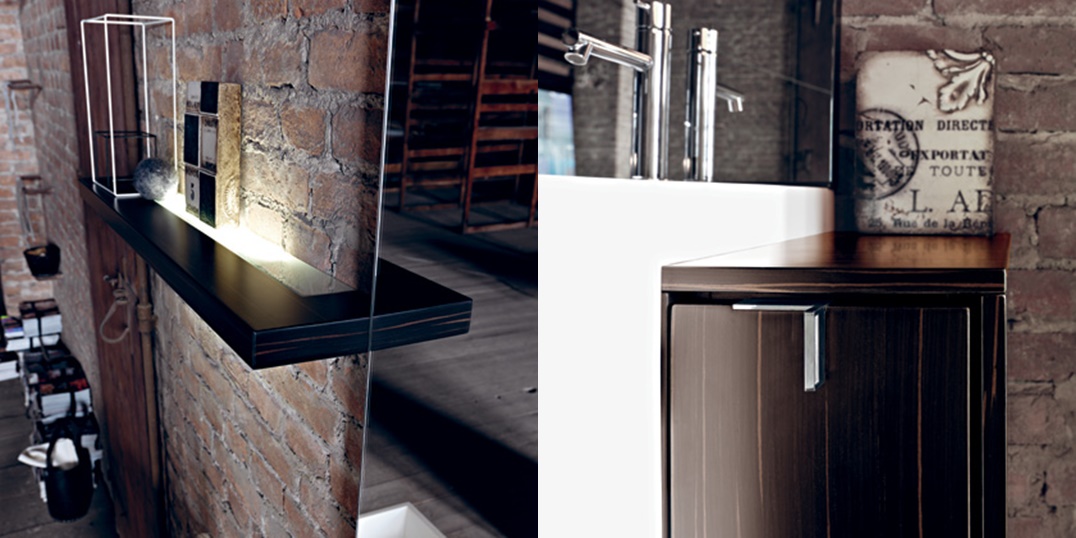 Комбинация ванной комнаты PV01 в отделке Prop 49 Milltek/Эбеновое дерево MILLDUE PIVOT PIVOT01 - Вид №4