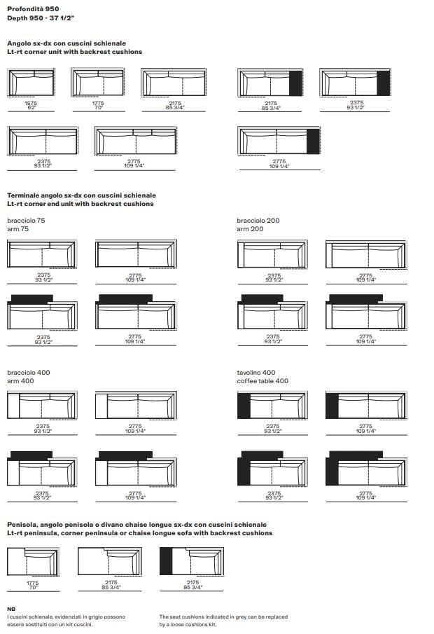 Угловой диван из ткани Poliform ARCH-00101016 - Вид №9