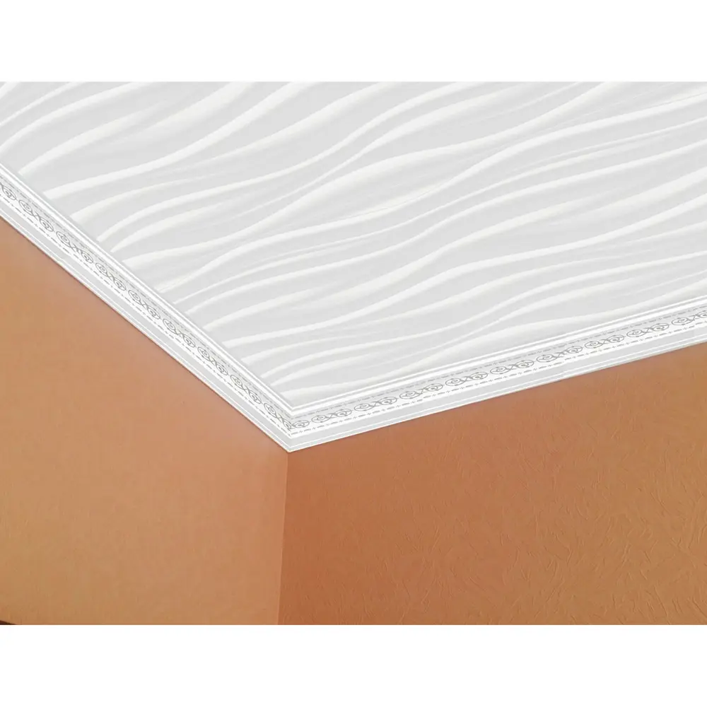 Плинтус потолочный полистирол Z 4501 жемчужный 12x40x2000 мм Santreyd STLM-2077396 - Вид №2
