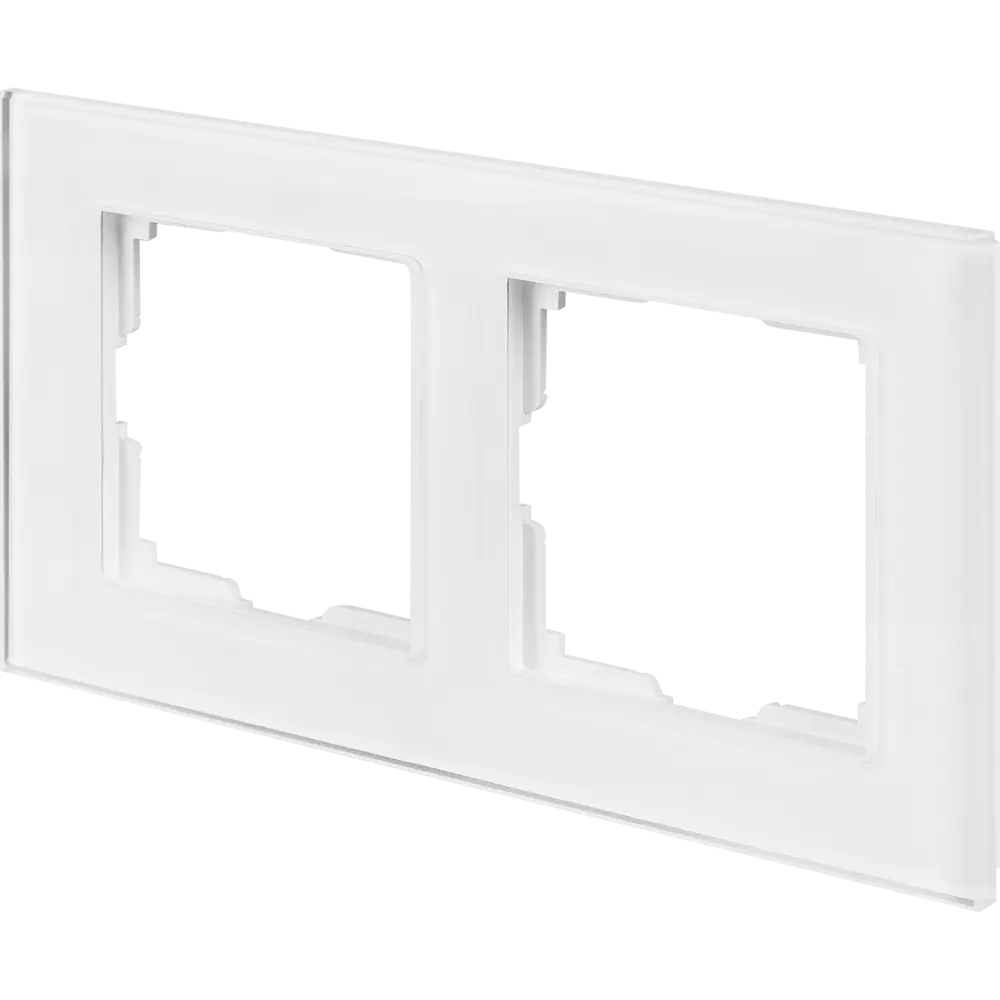 Рамка Werkel Favorit: стеклянная элегантность для двух розеток 17781528 STLM-0008572 - Вид №1