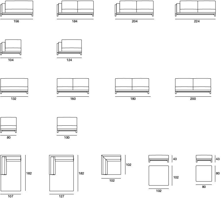 CTS SALOTTI Модульный угловой диван из ткани Time sun-id-1409699 - Вид №1