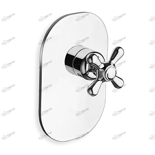 CRIIM666 Внешние части смесителя для душа прогрессивного типа для CRICS535 с металлической пластиной Cristina Rubinetterie 