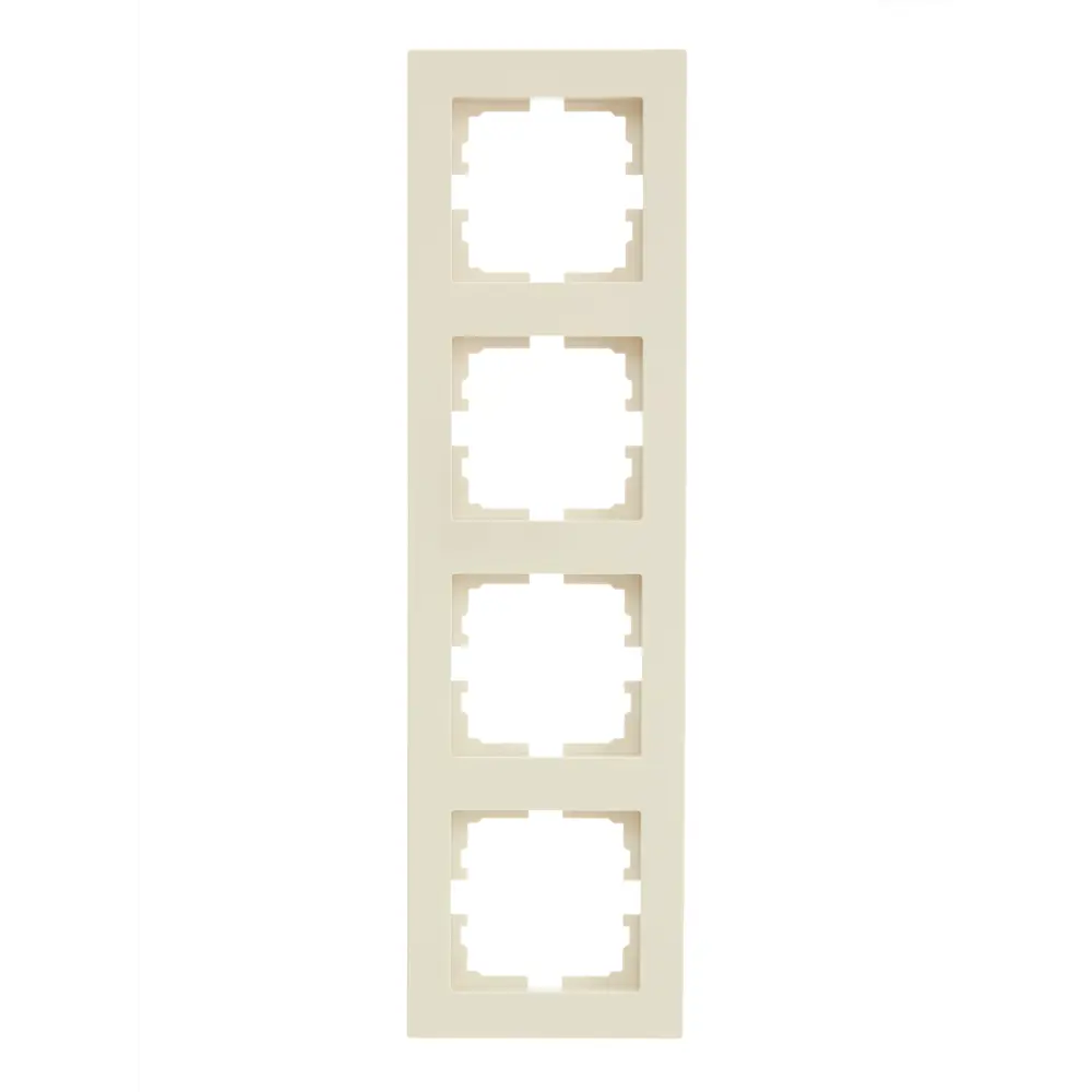 Рамка для розеток и выключателей Lezard Vesna 4 поста цвет кремовый STLM-2165616 - Вид №2