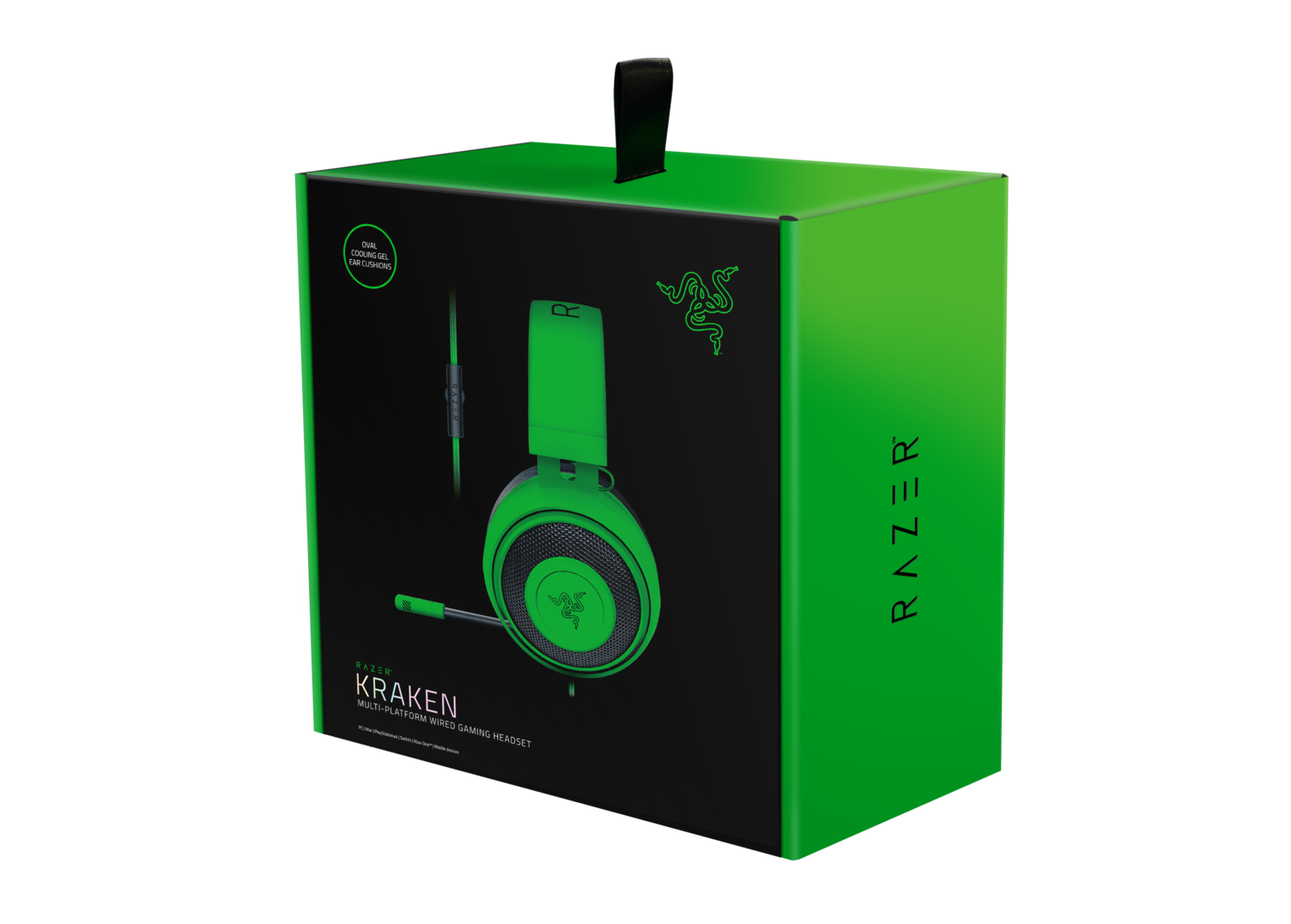 RZ04-02830200-R3M1 kraken - multi-platform wired gaming headset - green - frml packaging Razer Santreyd  - Вид №5