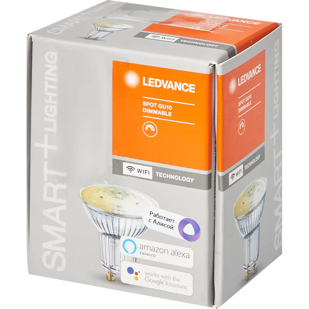Лампа умная светодиодная Wi-Fi Osram Smart Plus GU10 220-240 В 5 Вт спот матовая 350 лм теплый белый свет LEDVANCE STLM-2162414 - Вид №2