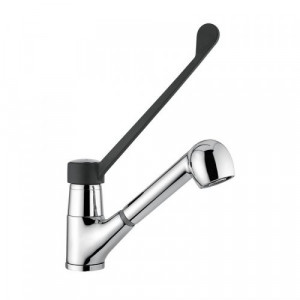 9497 Idral Смеситель однорычажный, однорычажный, с поворотным изливом и выдвижным ручным душем Рычажное управление Clinic