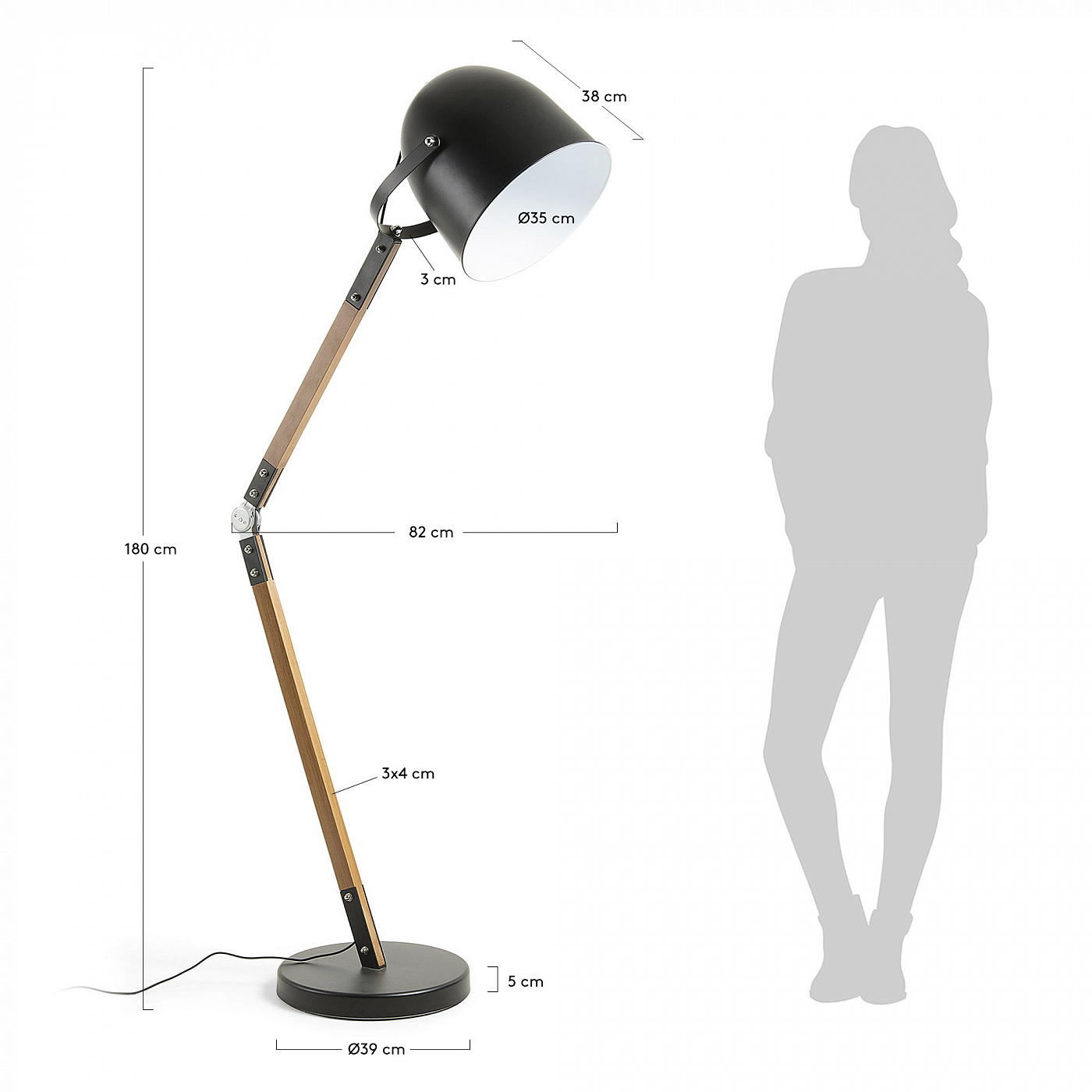 058511 Торшер Palace черный La Forma Palais  - Вид №4