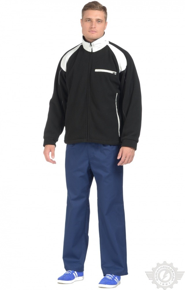 61325 Куртка "Стиль" ткань "Флис" черно-белая  Зимняя спецодежда  размер M(44-46)  - Вид №4