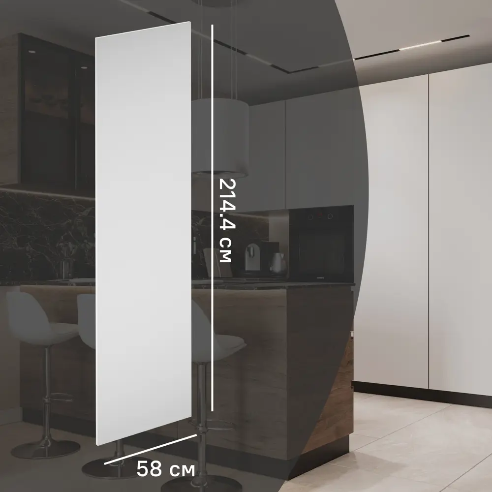 Фальшпанель для колонки София 214.4x58 см KONSENSA ДСП цвет белый София белая STLM-2141314