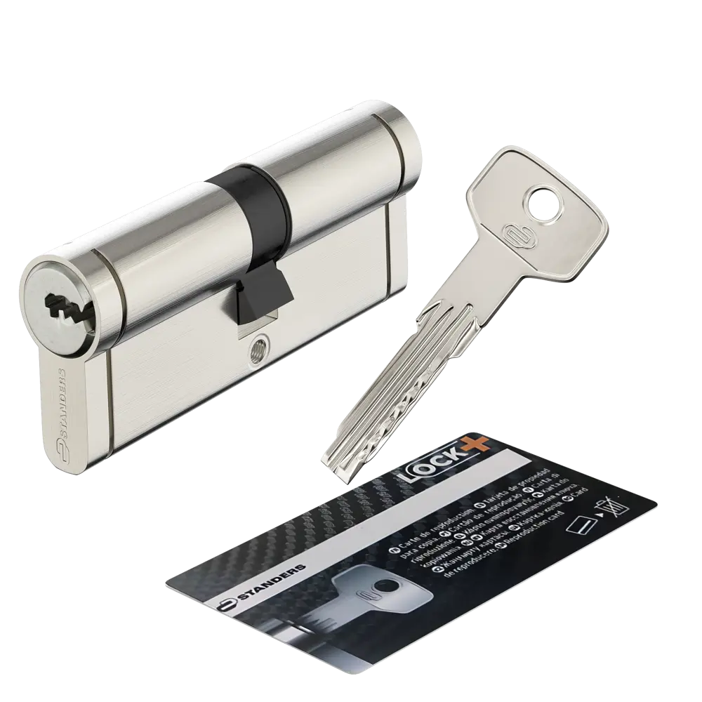 Цилиндр Standers 00712772, 40x40 мм, ключ/ключ, цвет никель STLM-2019461