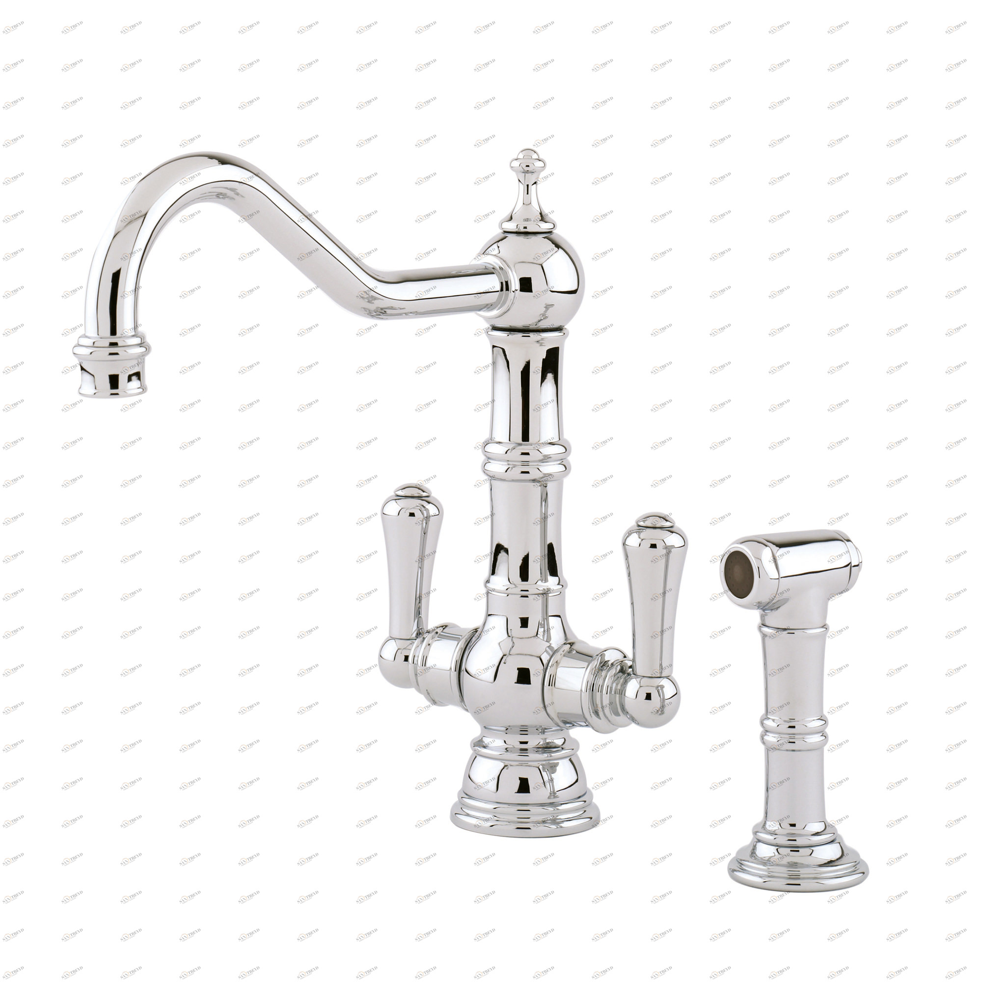 Traditional bathrooms Однорычажный смеситель для кухни в стиле ретро P&R PICARDIE Pr4766.nk 