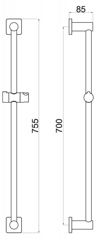 Душевая штанга CARIN CAR-SA-CRM BELBAGNO  - Вид №1