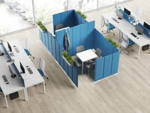 Steelbox by Metalway Звукопоглощающая перегородка для офиса из trevira® cs Zen